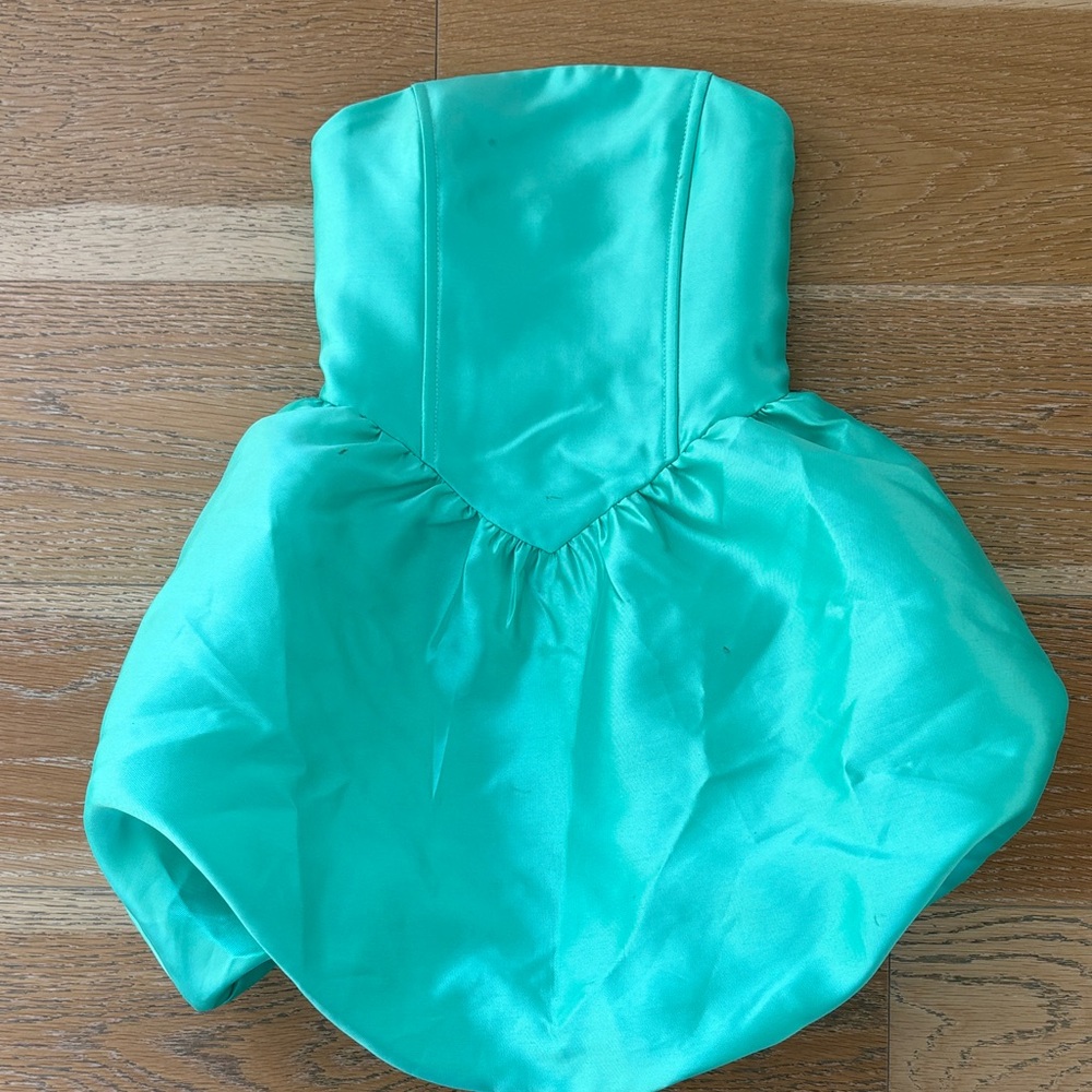 Katie J NYC Turquoise Strapless Dress